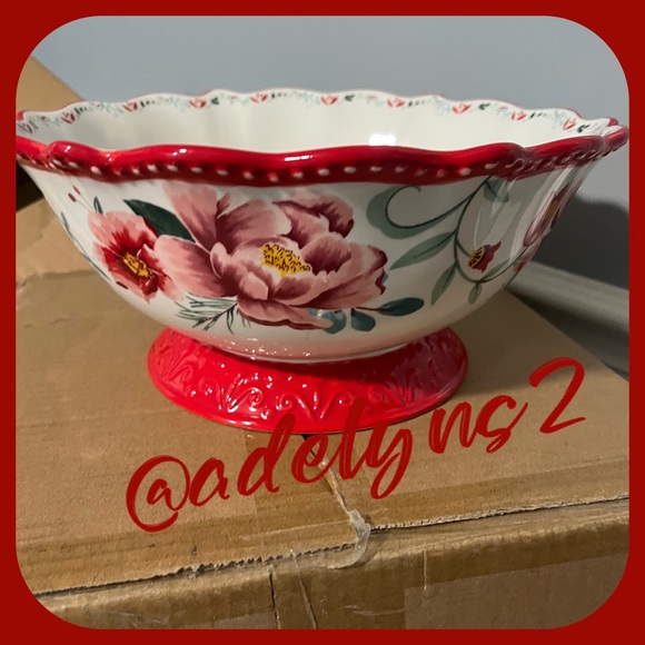 The Pioneer Woman Other - 🌺 New Pioneer Woman Merry Meadow Stoneware Footed Bowl